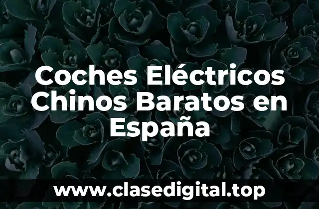 Coches Eléctricos Chinos Baratos en España