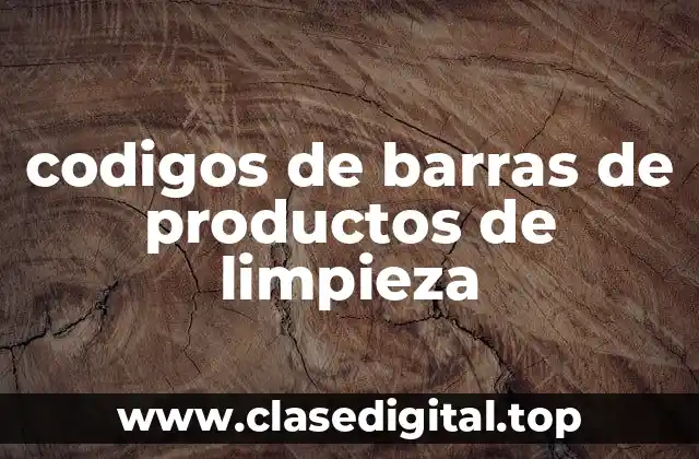codigos de barras de productos de limpieza