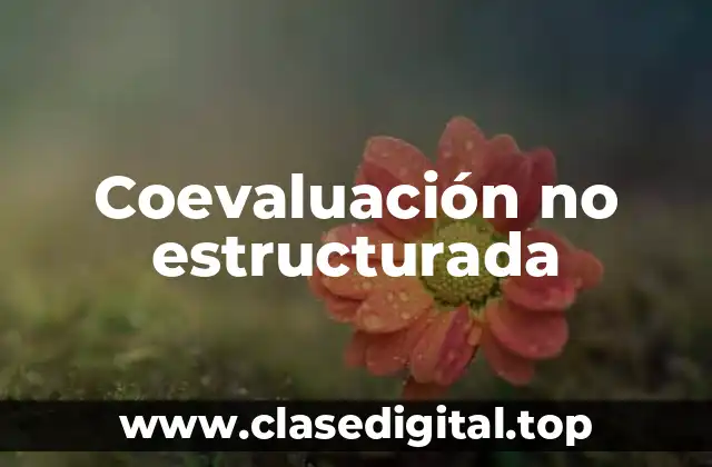 Coevaluación no estructurada