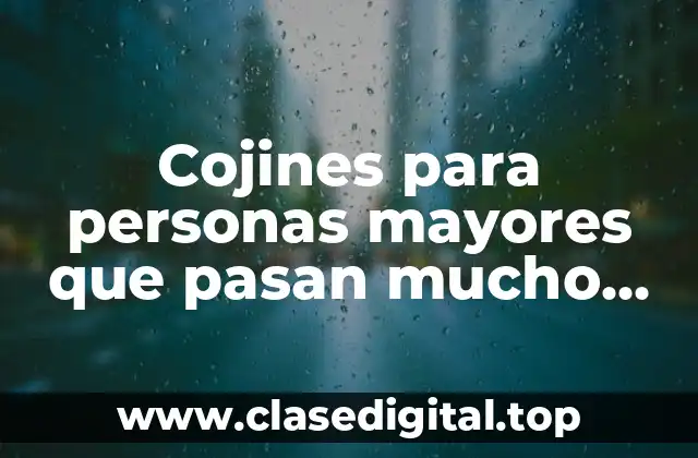 Cojines para personas mayores que pasan mucho tiempo sentadas