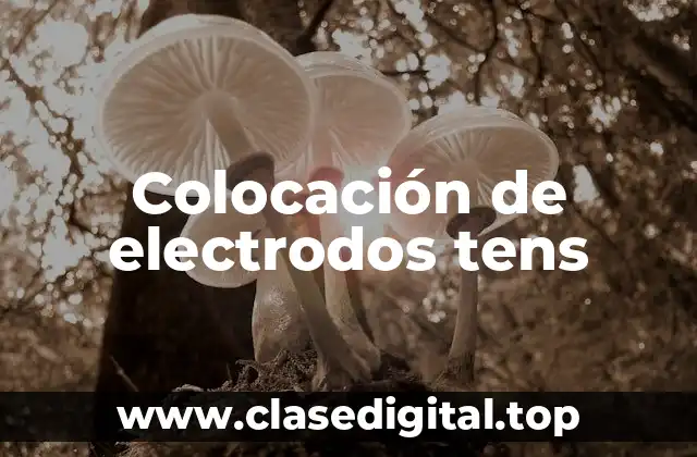 Colocación de electrodos tens