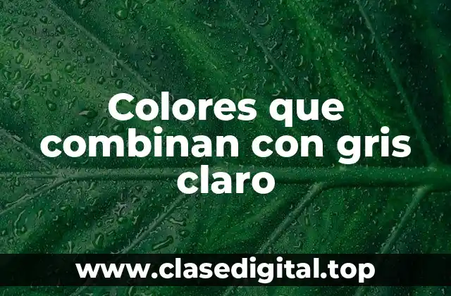 Colores que combinan con gris claro