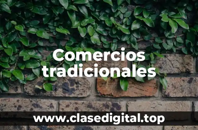 Comercios tradicionales