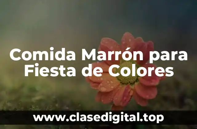Comida Marrón para Fiesta de Colores