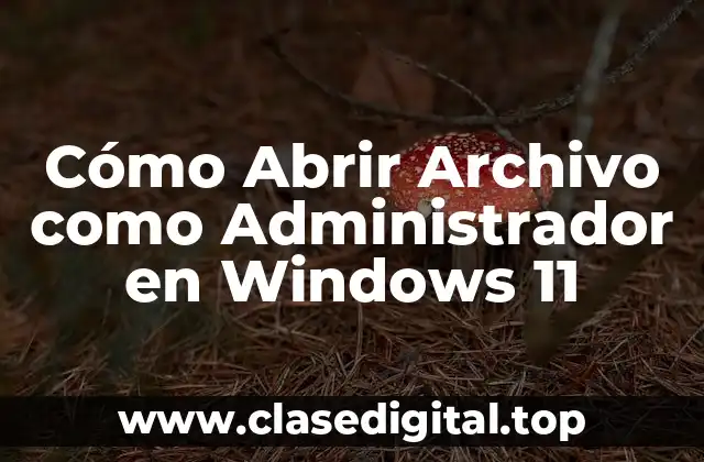 Cómo Abrir Archivo como Administrador en Windows 11