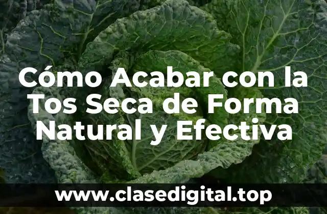 Cómo Acabar con la Tos Seca de Forma Natural y Efectiva