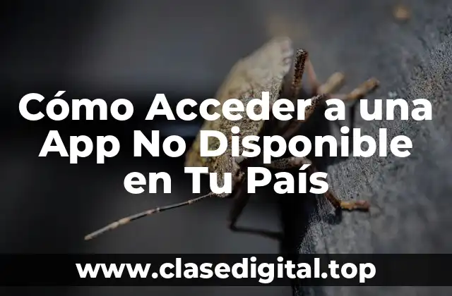 Cómo Acceder a una App No Disponible en Tu País