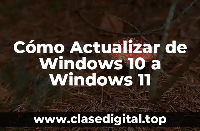Cómo Actualizar de Windows 10 a Windows 11