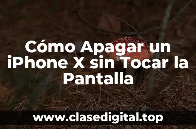 Cómo Apagar un iPhone X sin Tocar la Pantalla
