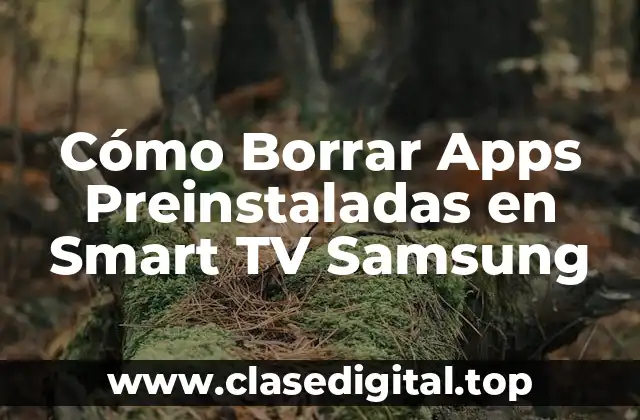 Cómo Borrar Apps Preinstaladas en Smart TV Samsung