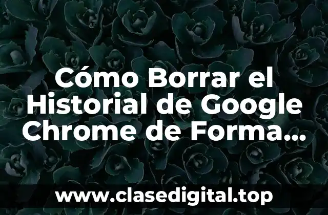 Cómo Borrar el Historial de Google Chrome de Forma Permanente