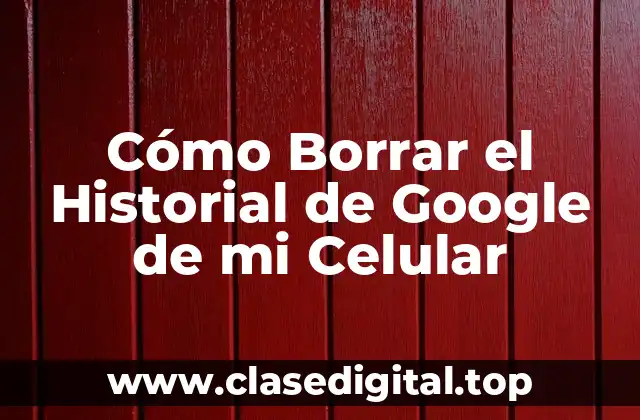 Cómo Borrar el Historial de Google de mi Celular