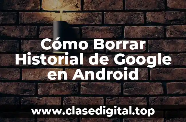 Cómo Borrar Historial de Google en Android