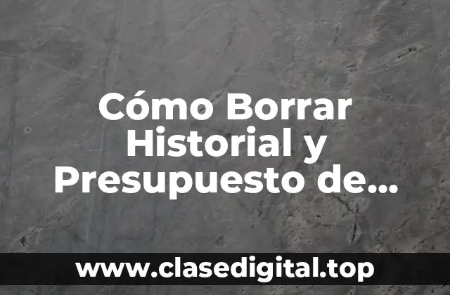 Cómo Borrar Historial y Presupuesto de Google Play en Android