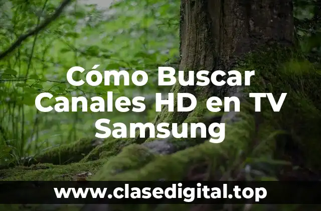 Cómo Buscar Canales HD en TV Samsung