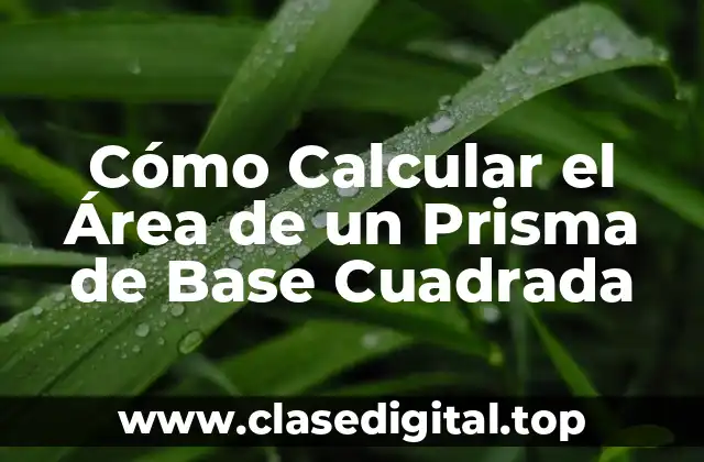 Definición de un Prisma de Base Cuadrada