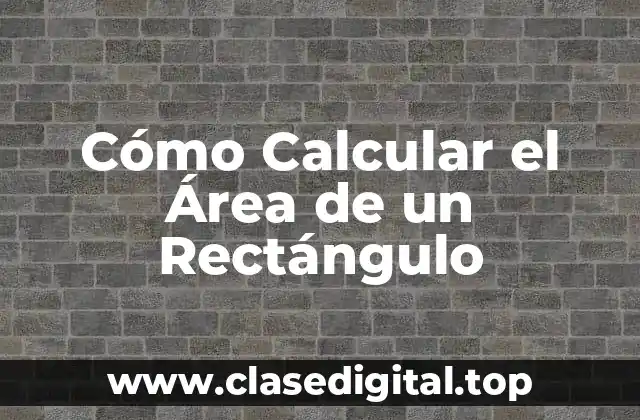 Cómo Calcular el Área de un Rectángulo