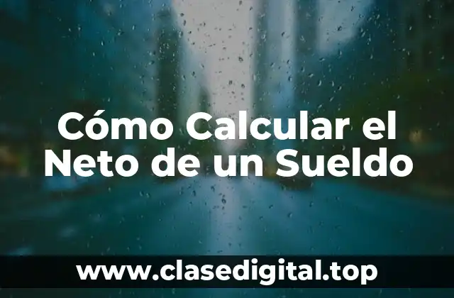 Cómo Calcular el Neto de un Sueldo