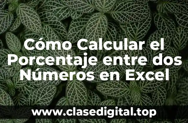 Cómo Calcular el Porcentaje entre dos Números en Excel