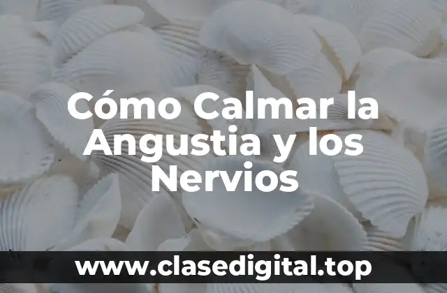Cómo Calmar la Angustia y los Nervios