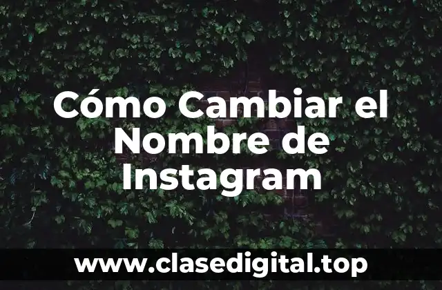 ¿Por qué Cambiar el Nombre de Instagram?