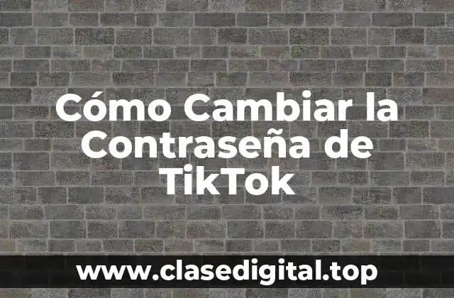 ¿Por qué es importante cambiar la contraseña de TikTok?