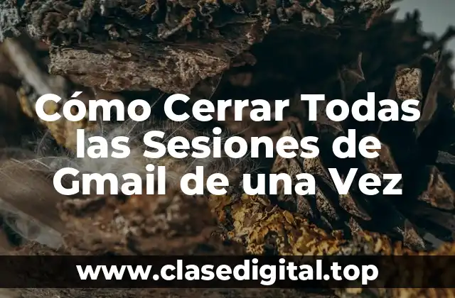 Cómo Cerrar Todas las Sesiones de Gmail de una Vez