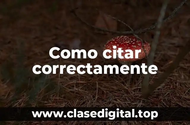 Como citar correctamente