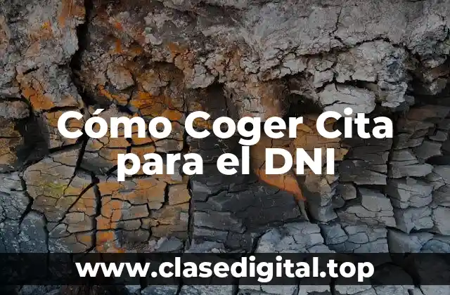 Cómo Coger Cita para el DNI