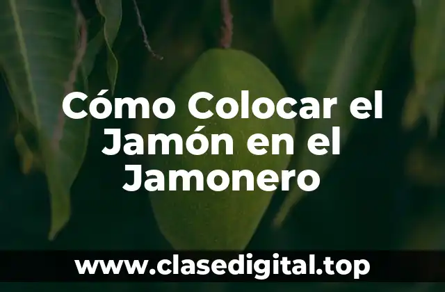 Preparación del Jamonero