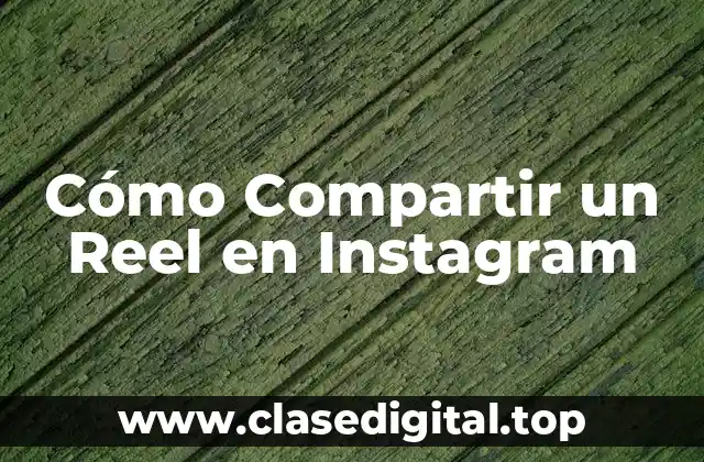 Cómo Compartir un Reel en Instagram