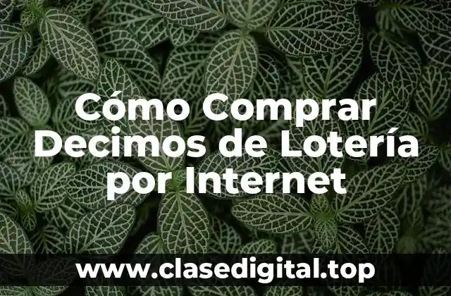 Cómo Comprar Decimos de Lotería por Internet