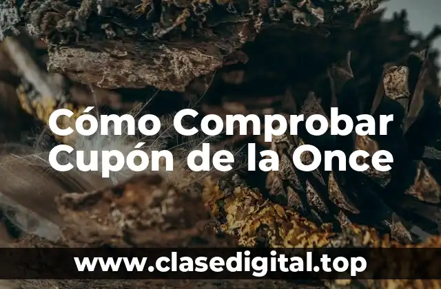 Cómo Comprobar Cupón de la Once