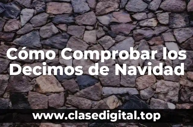 ¿Qué es un Decimo de Navidad?