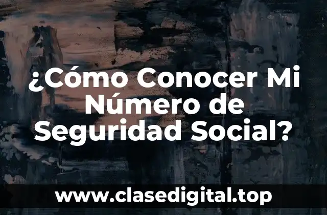 ¿Qué es el Número de Seguridad Social y por qué es Importante?