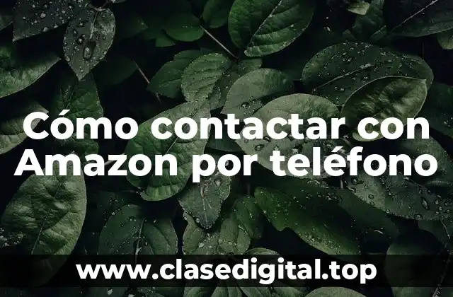 Razones para contactar con Amazon por teléfono