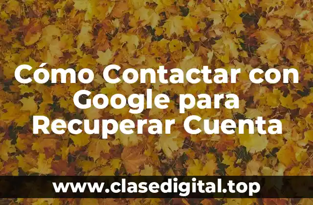 ¿Por qué es Importante Contactar con Google para Recuperar Cuenta?
