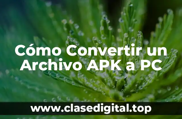 Cómo Convertir un Archivo APK a PC
