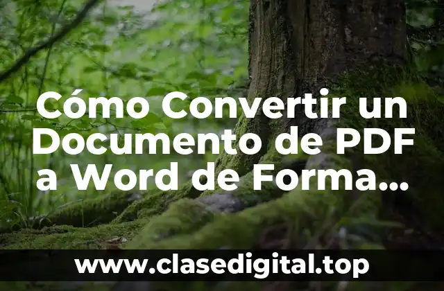 Cómo Convertir un Documento de PDF a Word de Forma Rápida y Segura