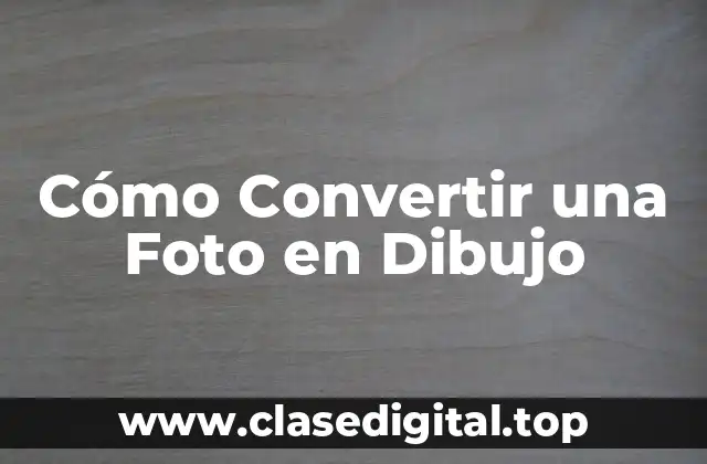 Cómo Convertir una Foto en Dibujo