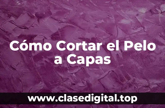 Cómo Cortar el Pelo a Capas