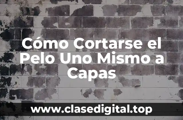 Cómo Cortarse el Pelo Uno Mismo a Capas