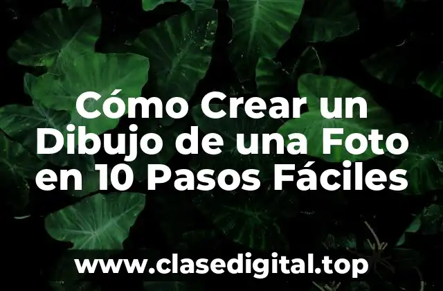 Cómo Crear un Dibujo de una Foto en 10 Pasos Fáciles