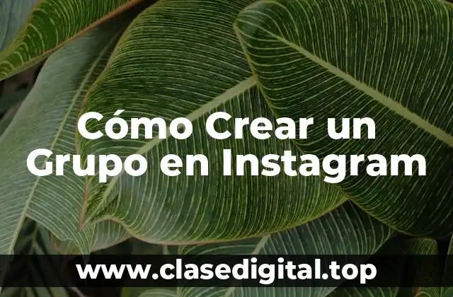 Cómo Crear un Grupo en Instagram