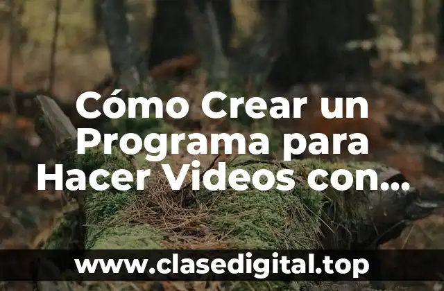 Cómo Crear un Programa para Hacer Videos con Fotografías y Música