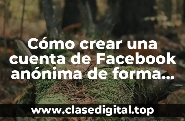 ¿Por qué crear una cuenta de Facebook anónima?