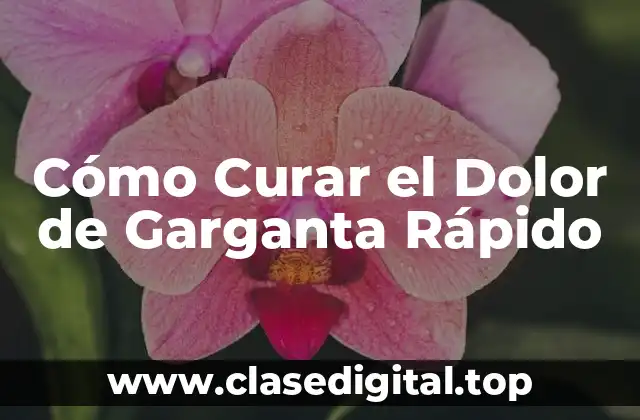 Cómo Curar el Dolor de Garganta Rápido