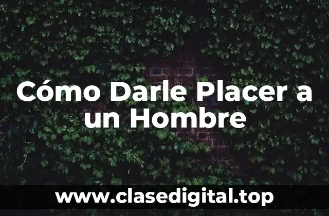 Cómo Darle Placer a un Hombre