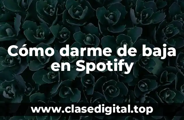 Cómo darme de baja en Spotify