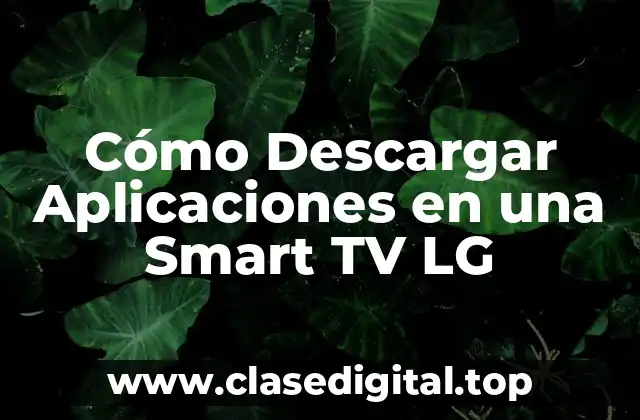 Requisitos Previos para Descargar Aplicaciones en una Smart TV LG